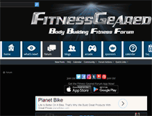 Tablet Screenshot of fitnessgeared.com